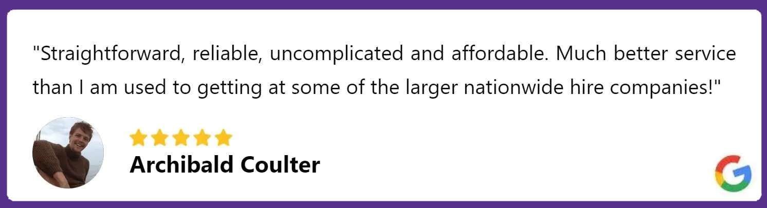 car hire testimonial